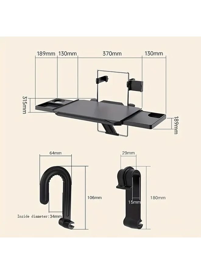 Versatile Car Steering Wheel Desk Tray Laptop Holder Durable ABS Material Fits Most Vehicles 1pc - Image 3